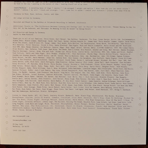 Ceremony (4) : Still Nothing Moves You (LP, Album, RE, Bro)