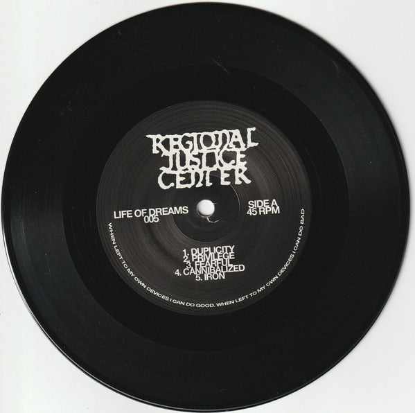 Regional Justice Center : Regional Justice Center (7", S/Sided)