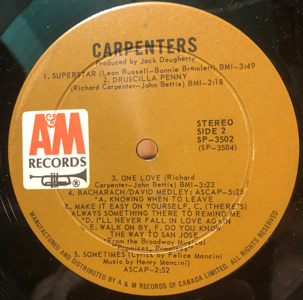 Carpenters : Carpenters (LP, Album)
