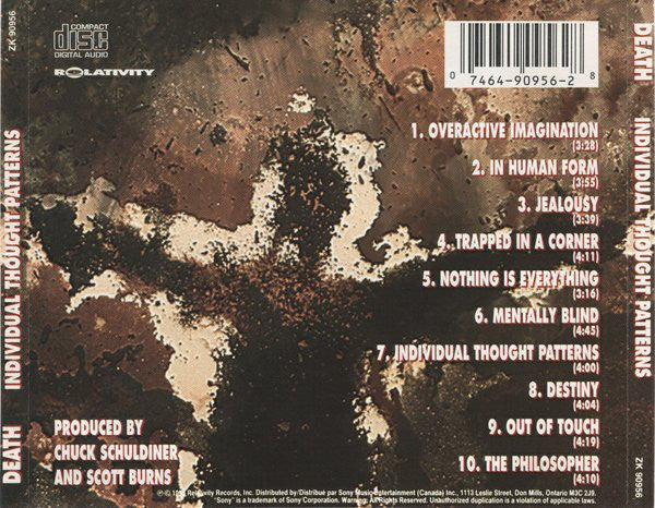 Death (2) : Individual Thought Patterns (CD, Album, Cin)