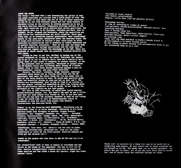 Huasipungo : Canciones Para Una Causa Perdida (7")