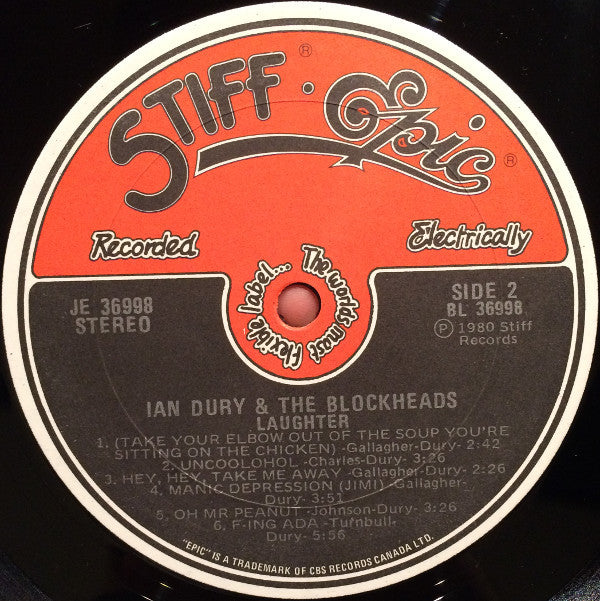 Ian Dury And The Blockheads : Laughter (LP, Album)