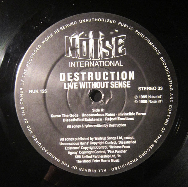 Destruction : Live Without Sense (LP, Album)