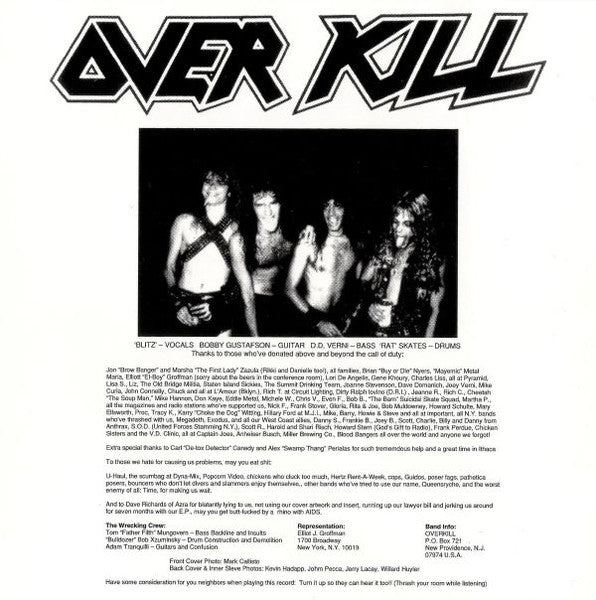 Overkill : Feel The Fire (CD, Album, RP)