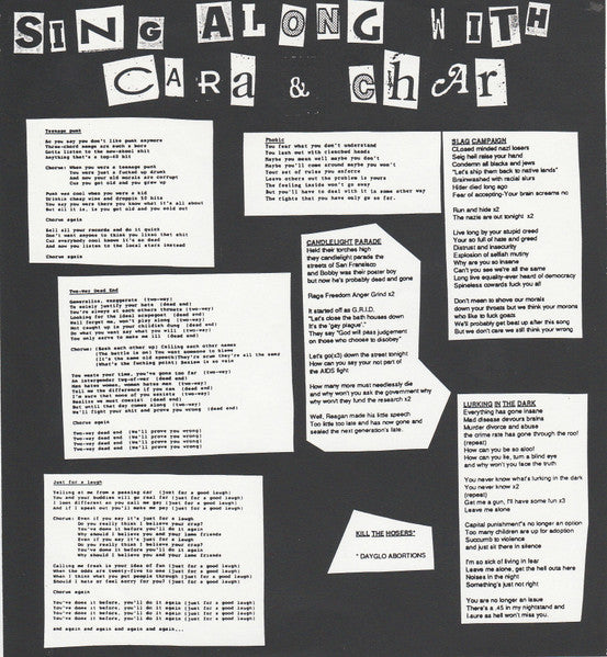 The Chitz, The Moaning Lisas : Eastern Canada Punk Split! (7")
