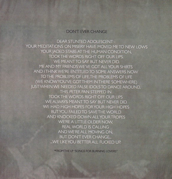 Burning Love (2) : Don't Ever Change B/W Jack The Ripper (7")