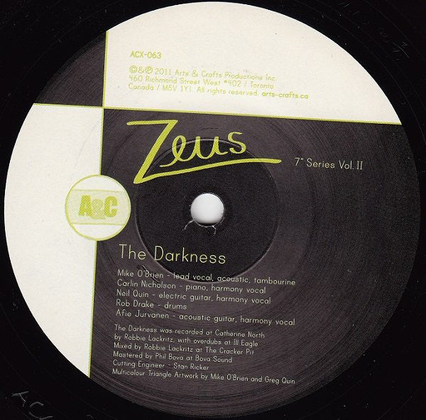 Zeus (16) : Permanent Scar / The Darkness (7")