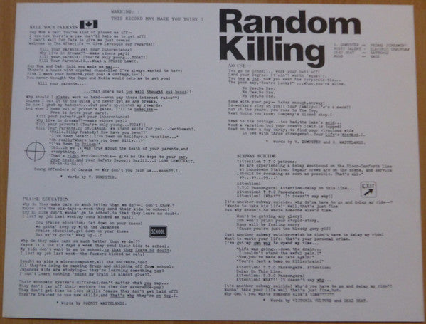 Random Killing : This Whole World (12", EP)