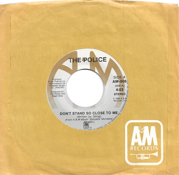 The Police : Don't Stand So Close To Me (7", Single, Sil)
