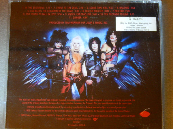 Mötley Crüe : Shout At The Devil (CD, Album, Club)