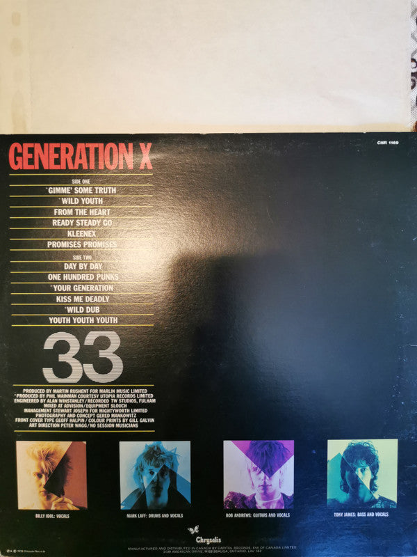 Generation X (4) : Generation X (LP, Album)