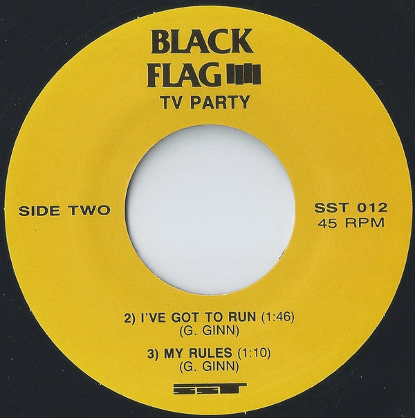 Black Flag : TV Party (7", Single, RE, RP)