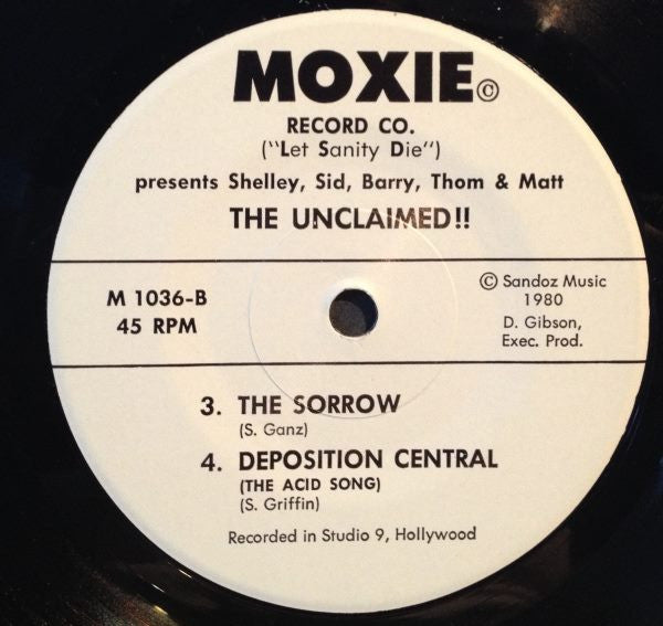 The Unclaimed : The Unclaimed (7", EP, RP)