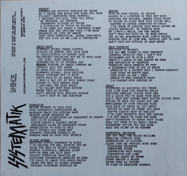 Systematik (2) : Systematik (12")