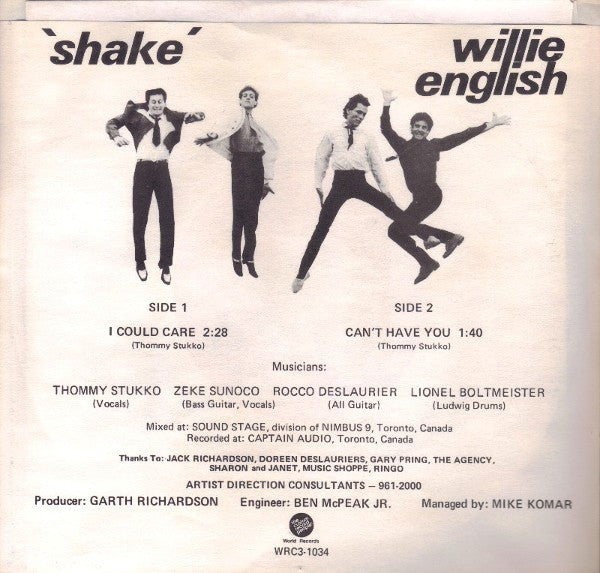 Willie English (2) : Shake (7")