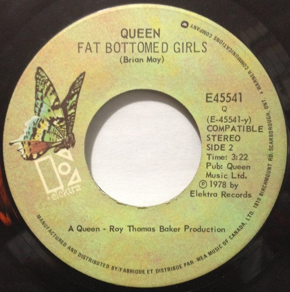 Queen : Bicycle Race / Fat Bottomed Girls (7", Single)