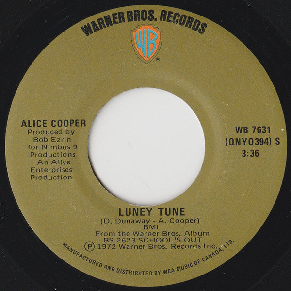 Alice Cooper : Elected / Luney Tune (7")