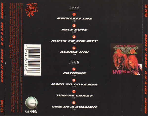 Guns N' Roses : G N' R Lies (CD, Album)