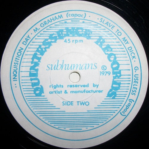 The Subhumans : The Subhumans (12", EP)