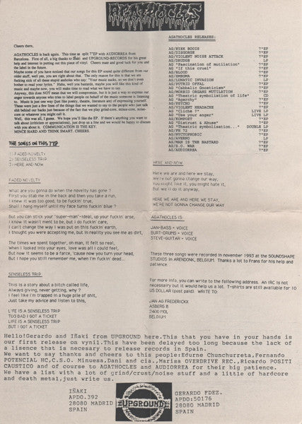 Audiorrea / Agathocles : Audiorrea / Agathocles (7", EP)