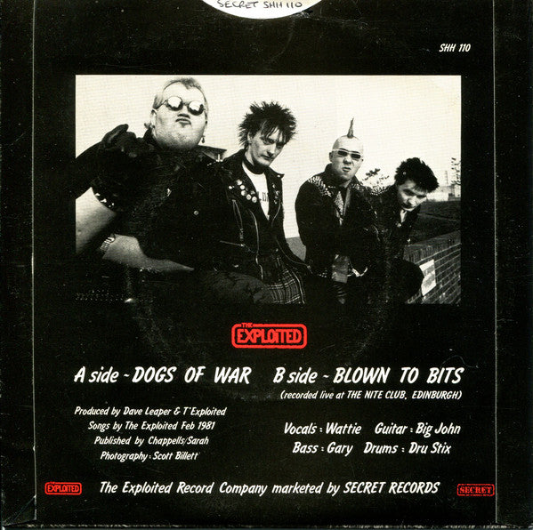 The Exploited : Dogs Of War (7")