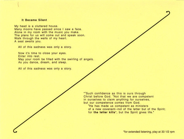 A Becoming Walk / Questions In Dialect : The Ways In Which We Add (7")