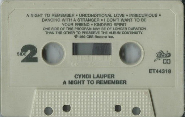 Cyndi Lauper : A Night To Remember (Cass, Album)