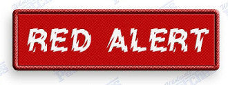 RED ALERT embroidered patch
