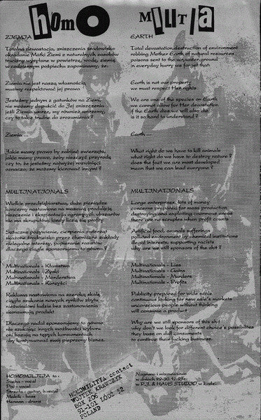 Força Macabra / Homomilitia : Força Macabra / Anti - Multinationals (7", EP)
