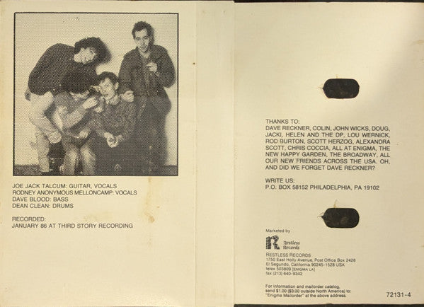The Dead Milkmen : Eat Your Paisley (Cass, Album)