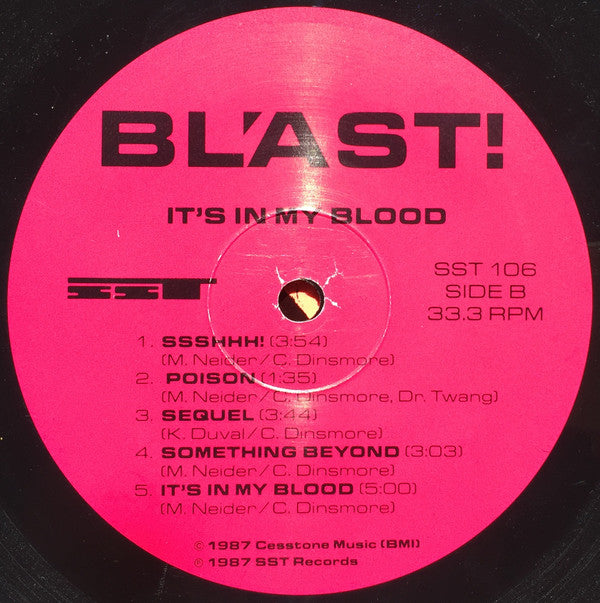 Bl'ast : It's In My Blood! (LP, Album, RP)