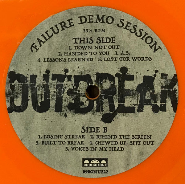 Outbreak (9) : Failure Demo Session (7", EP, Ora)
