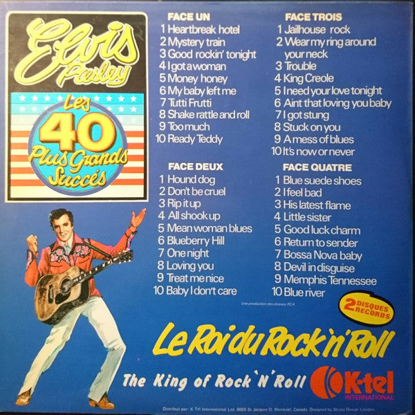 Elvis Presley : Les 40 Plus Grands Succès (Le Roi Du Rock 'N' Roll) (2xLP, Comp, Mono)