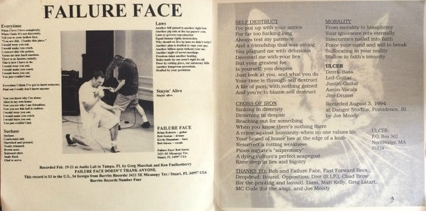 Ulcer (2) / Failure Face : Ulcer / Failure Face (7", Yel)