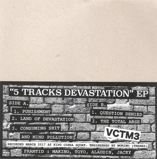 Framtid : "5 Tracks Devastation" EP (7", EP, Ltd, W/Lbl)