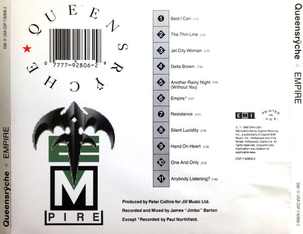 Queensrÿche : Empire (CD, Album, SRC)