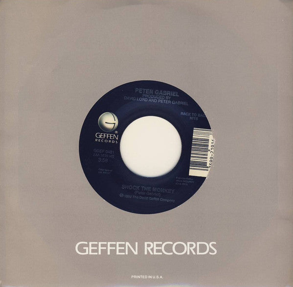 Peter Gabriel : Solsbury Hill / Shock The Monkey (7", Single, RE)