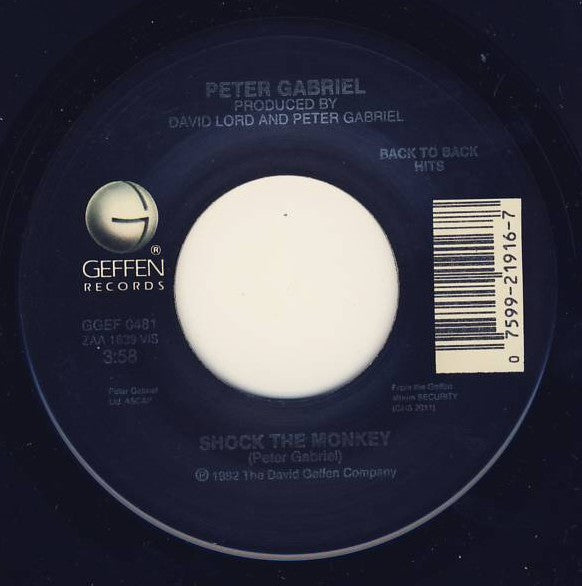 Peter Gabriel : Solsbury Hill / Shock The Monkey (7", Single, RE)