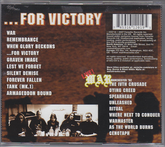 Bolt Thrower : ...For Victory (CD, Album, RE + CD, Comp)