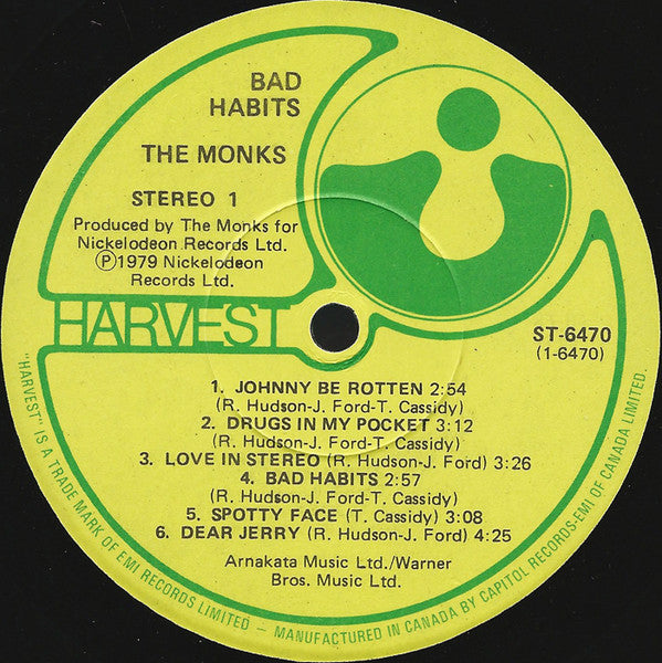 The Monks (4) : Bad Habits (LP, Album)