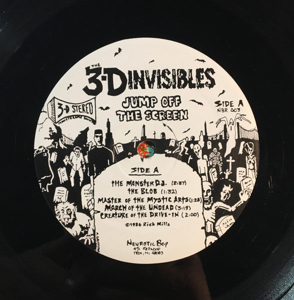 The 3-D Invisibles : Jump Off The Screen (LP, Album)