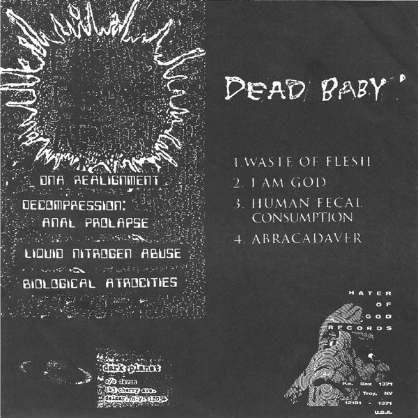 Exploding Corpse Action / Dead Baby : Excerpts From The Compendium Of Alien Atrocities / Dead Baby (7", Ltd)