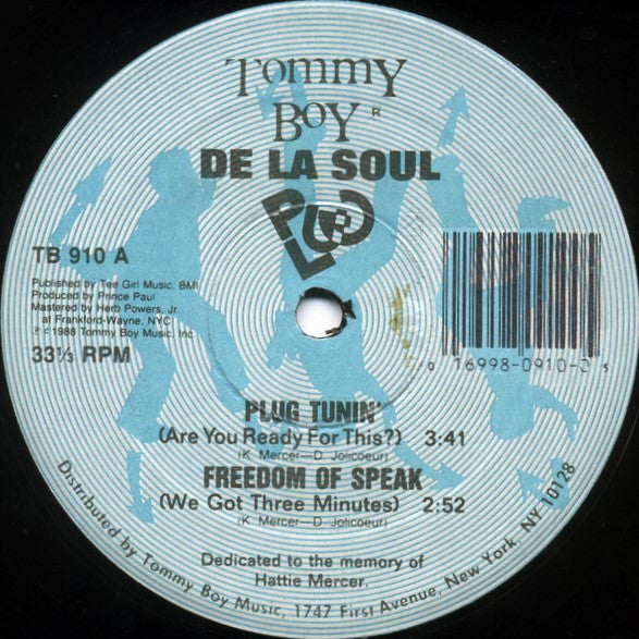 De La Soul : Plug Tunin' / Freedom Of Speak (12")