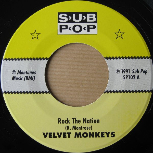 Velvet Monkeys* : Rock The Nation b/w Why Don't We Do It In The Road? (7", Single, Ltd)