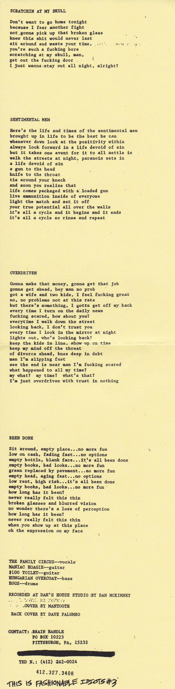 Brain Handle : Scratching At My Skull (7")