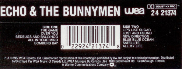 Echo & The Bunnymen : Echo & The Bunnymen (Cass, Album, Dol)