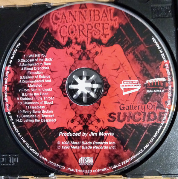 Cannibal Corpse : Gallery Of Suicide (CD, Album)