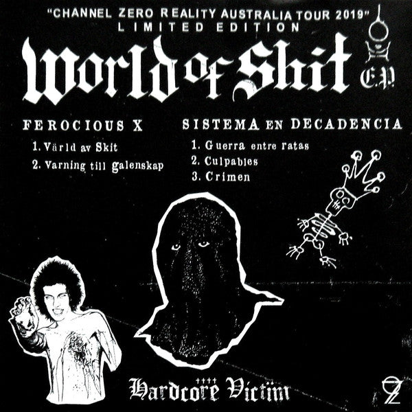 Ferocious X / Sistema En Decadencia : Värld Av Skit E.P. (7", EP, Ltd)