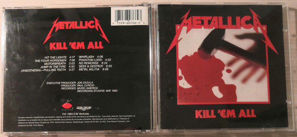 Metallica : Kill 'Em All (CD, Album, M/Print, RE, RM, RP)