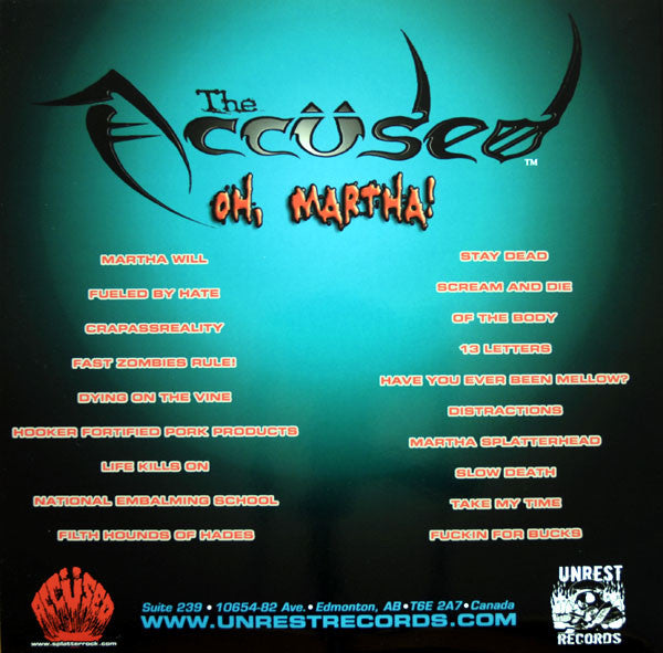 The Accüsed : Oh, Martha! (LP, Album, Ltd, RE, Nav)
